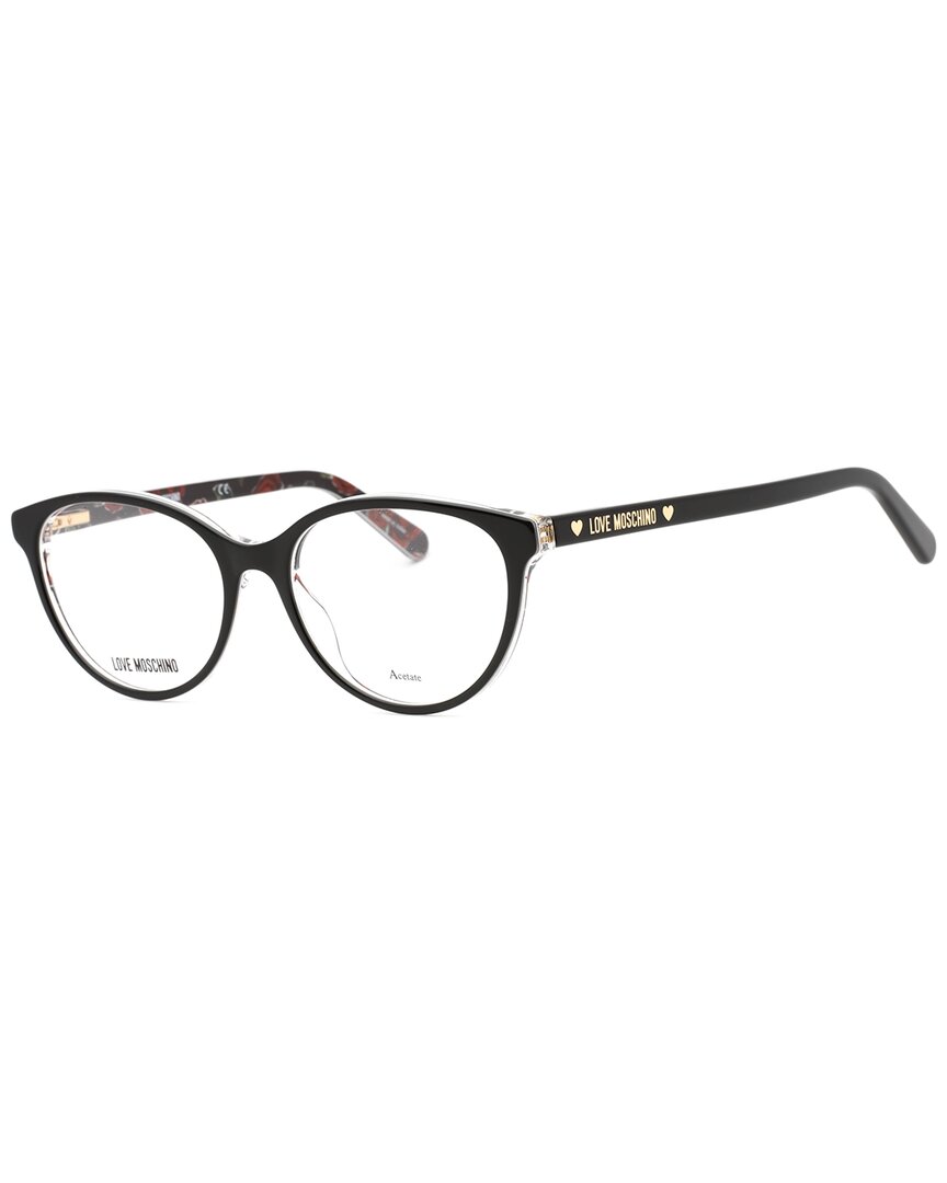 Love Moschino Women's Mol525 52mm Optical Frames In Black
