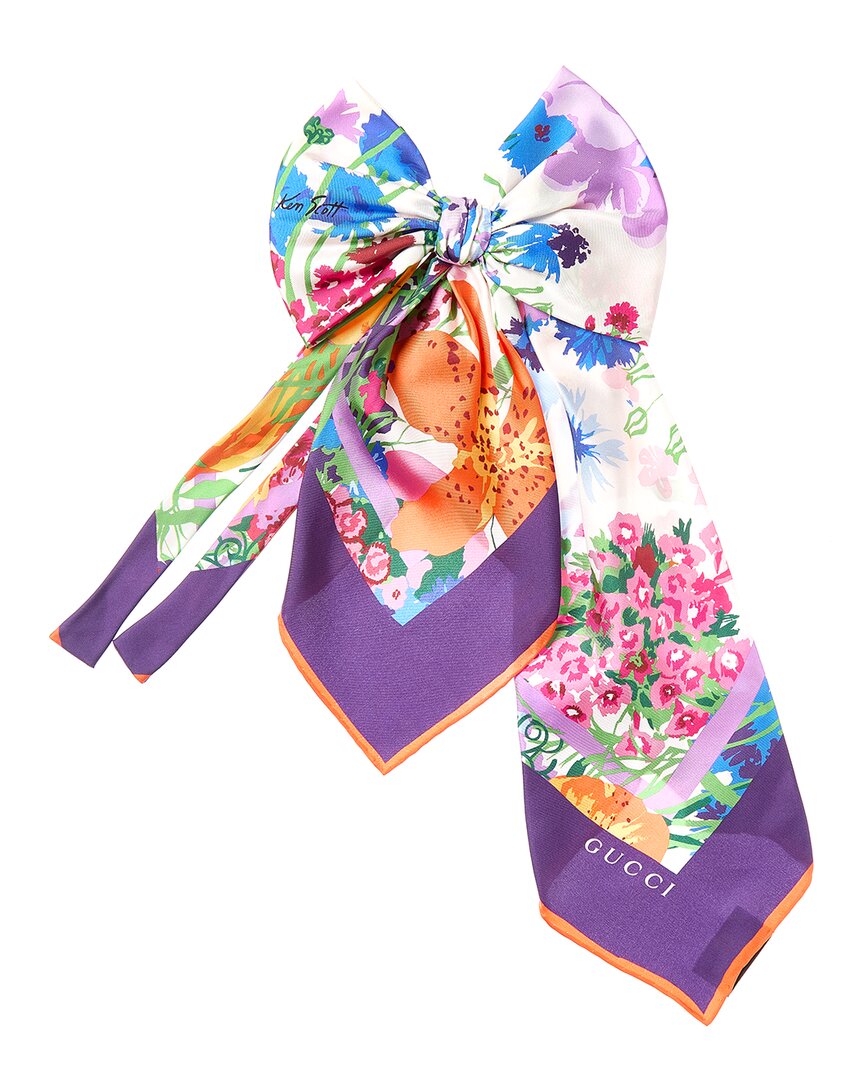 Gucci Ken Scott Silk Bow In Brown