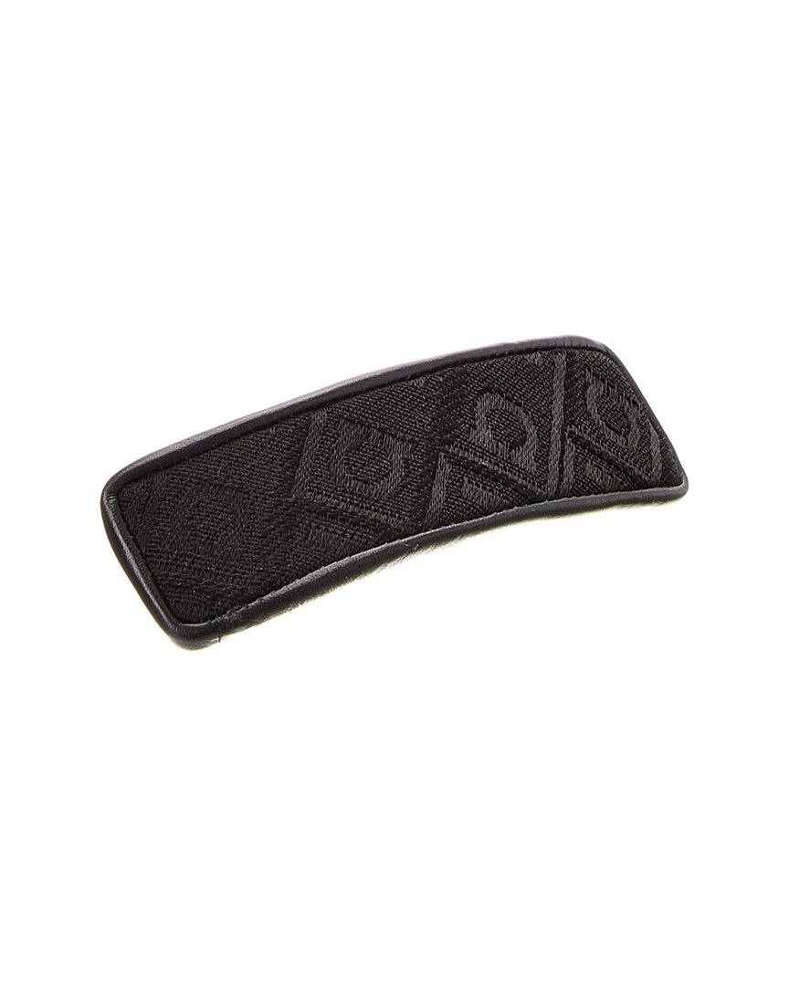 Ferragamo Canvas & Leather Hair Clip In Black