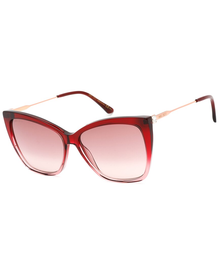Shop Jimmy Choo Women's Seba/s 58mm Sunglasses In Red