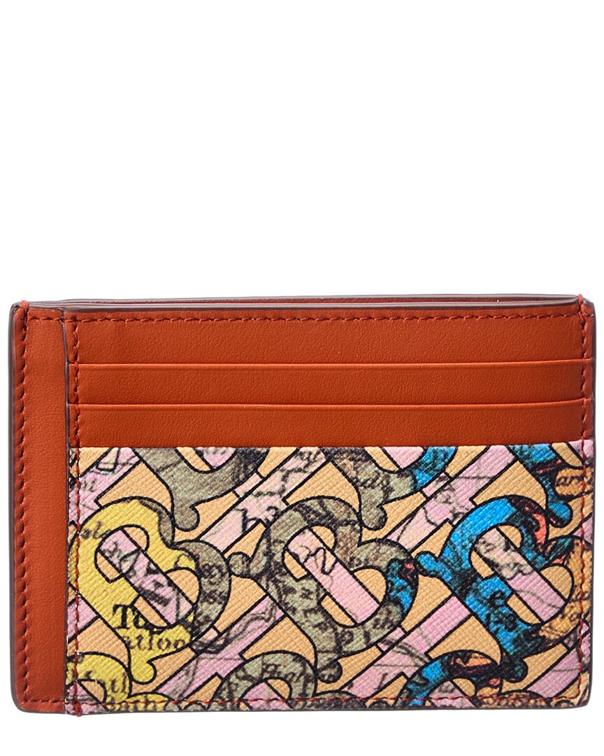 Burberry Monogram Leather Card Case In Red