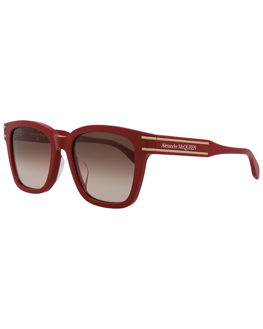 Alexander Mcqueen Unisex Am0399sa 55mm Sunglasses In Red