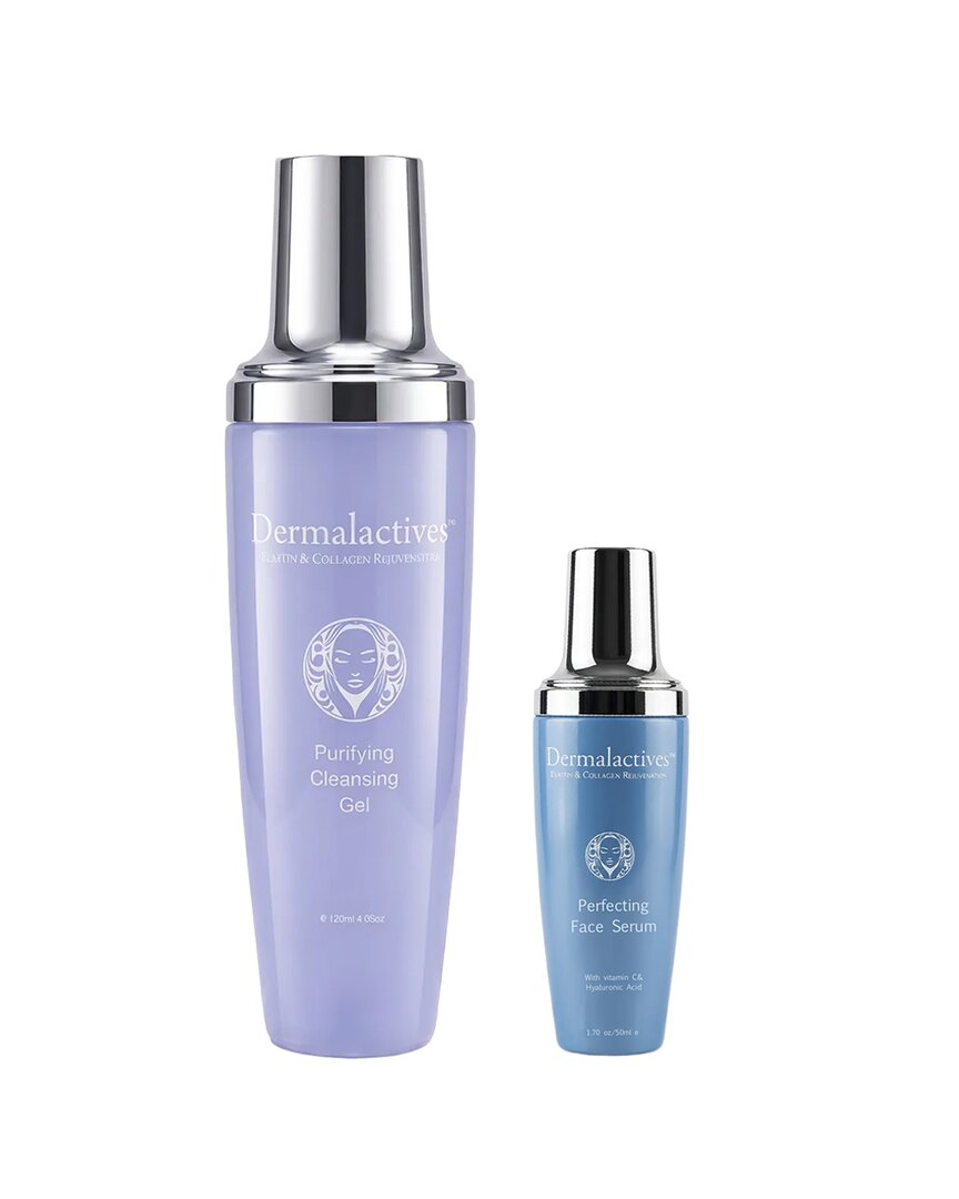 Dermalactives Women's Perfecting Face Serum With Vitamin C And Hyaluronic Acid + Purifying Cleansing