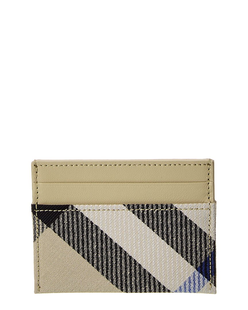 Burberry Check Canvas & Leather Card Case