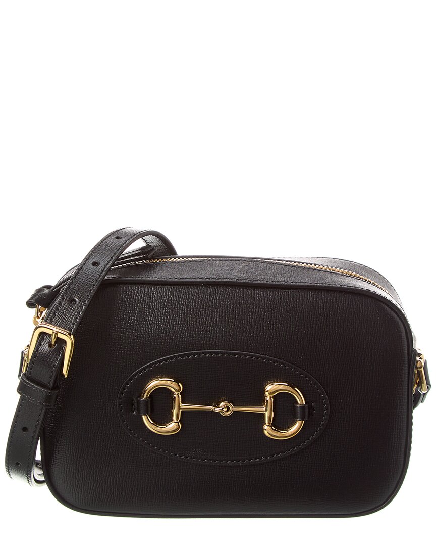 Gucci Horsebit 1955 Small Leather Shoulder Bag In Black