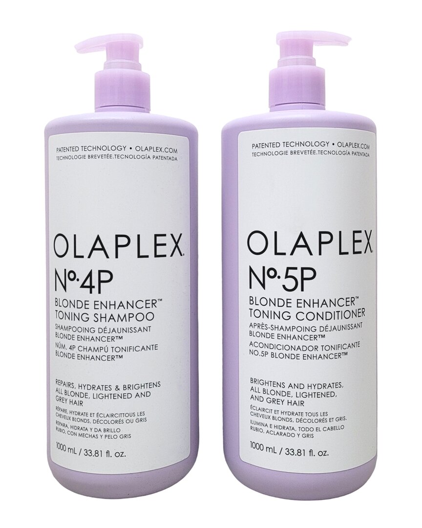 Olaplex Unisex 2 X 33.8oz 4p Blonde Shampoo & 5p Liter Toning Conditioner Duo