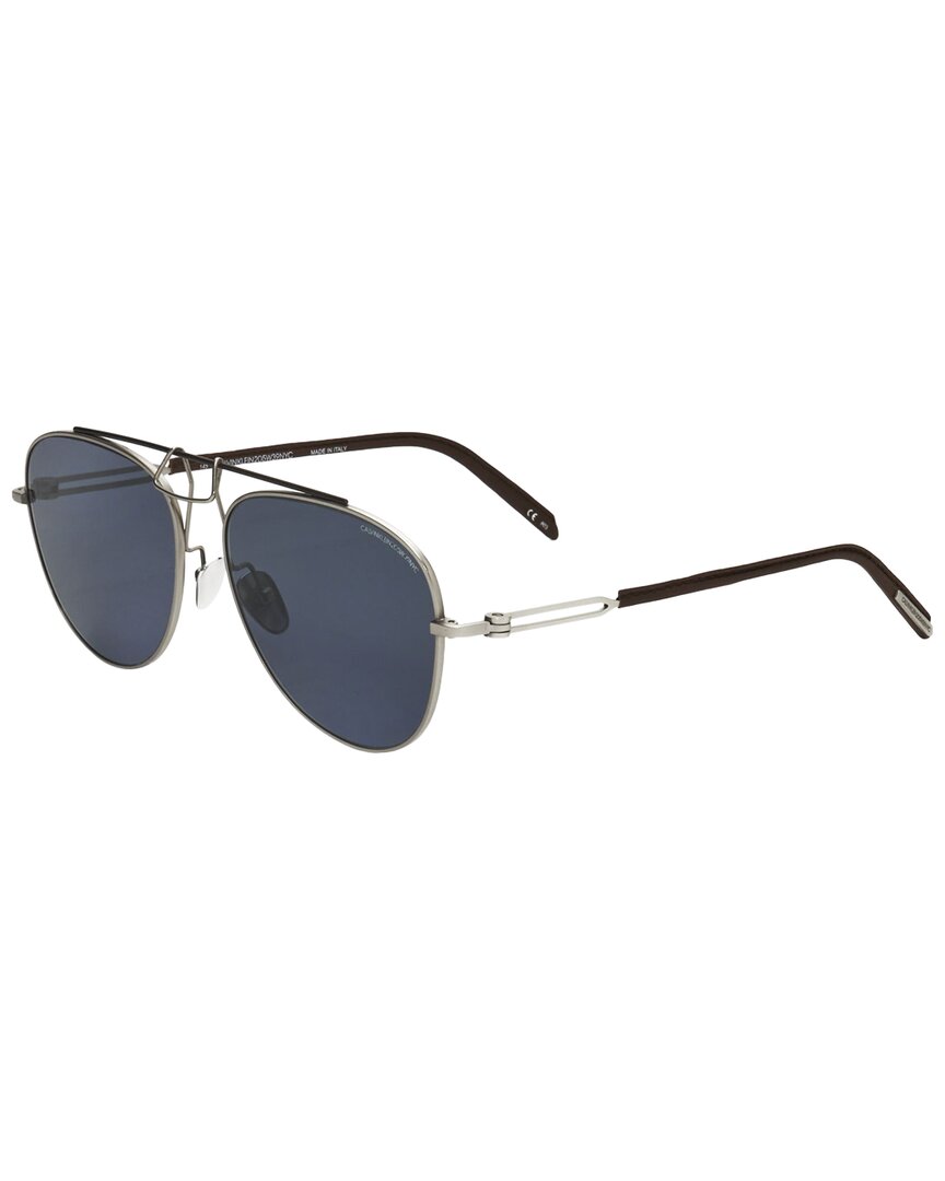 Calvin Klein Unisex Cknyc1812s 58mm Sunglasses In Silver