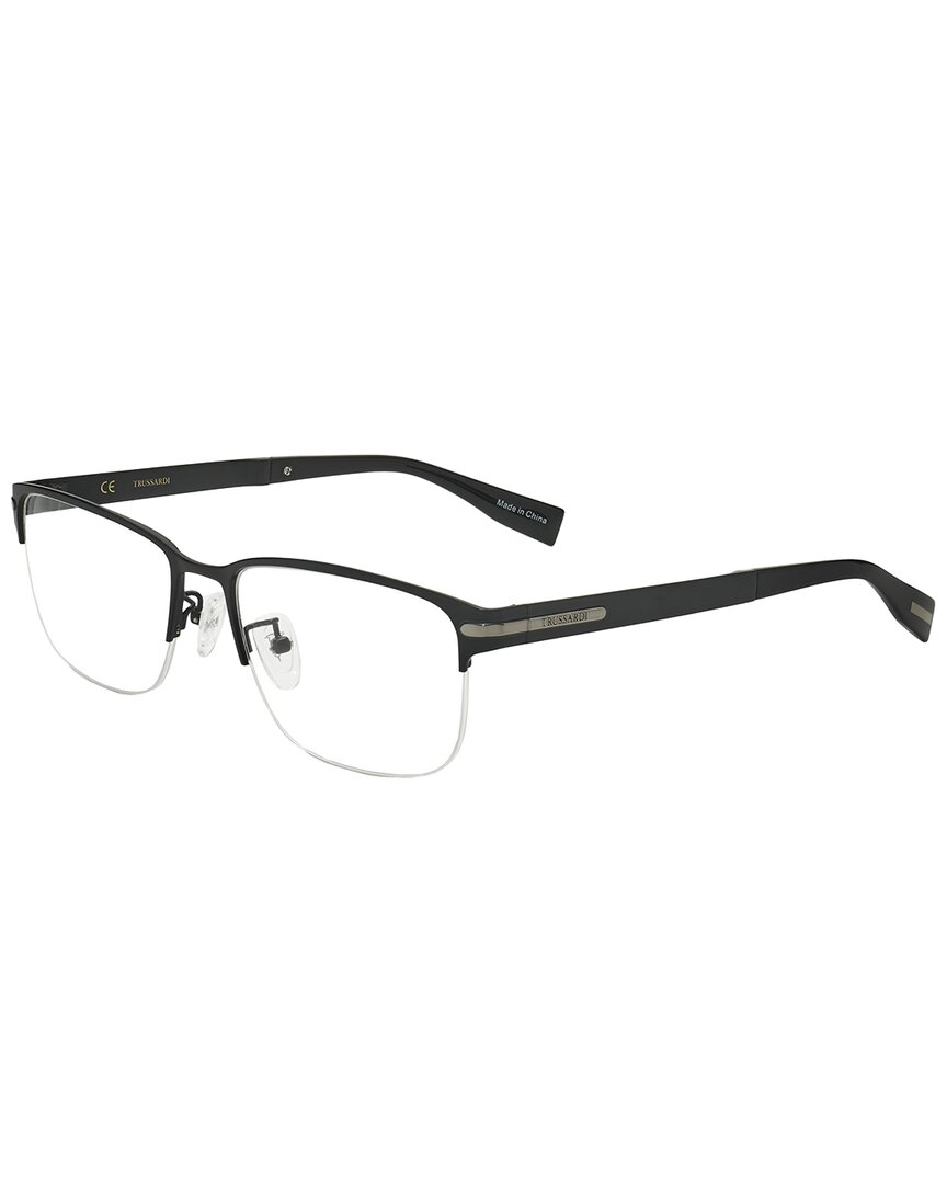 Trussardi Men's Vtr119 56mm Optical Frames In Black