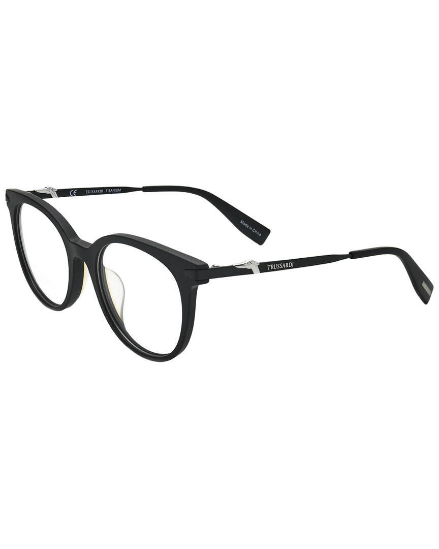Trussardi Women's Vtr267f 50mm Optical Frames In Black