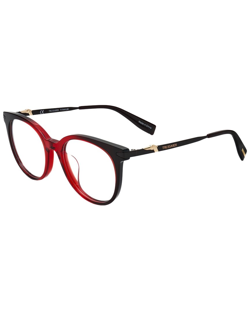 Trussardi Women's Vtr267f 50mm Optical Frames In Black