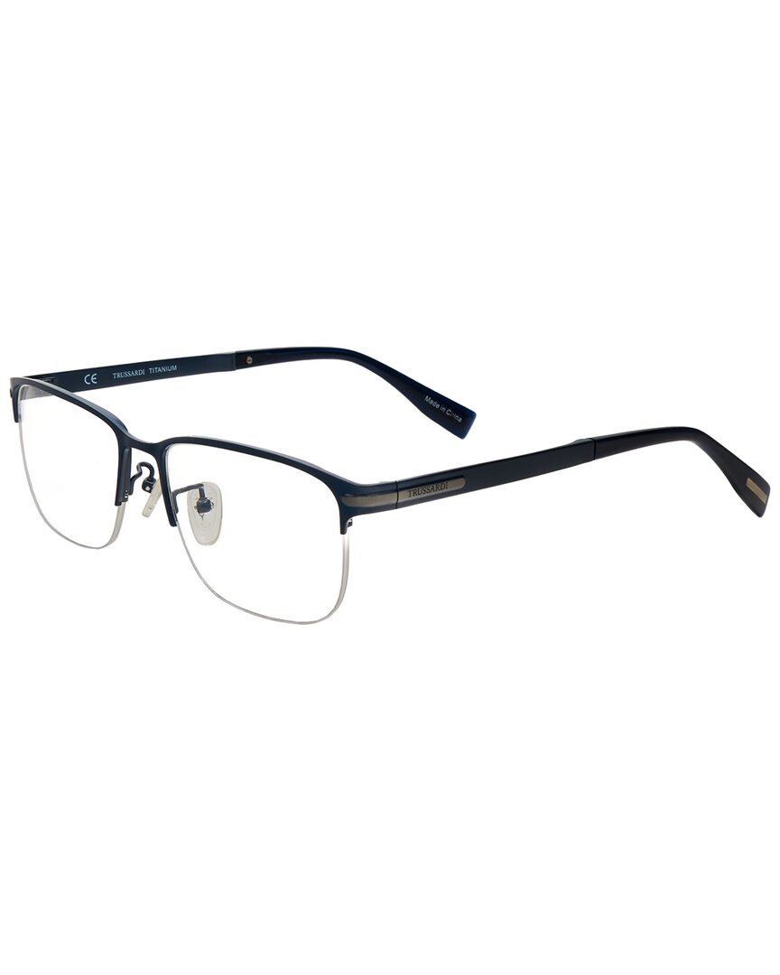 Trussardi Men's Vtr274f 56mm Optical Frames In Black