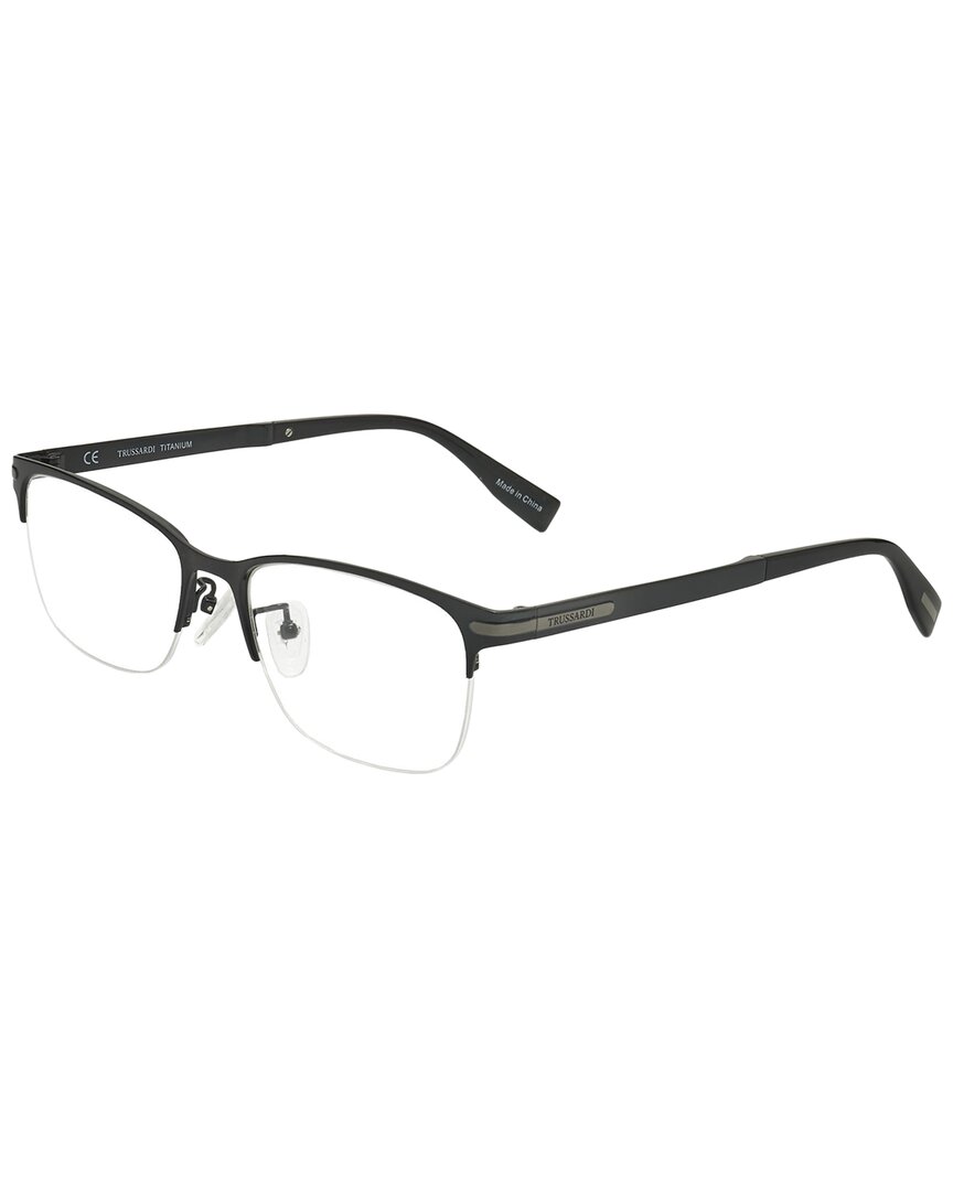 Trussardi Men's Vtr275f 54mm Optical Frames In Black
