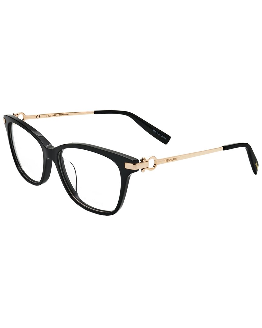 Trussardi Women's Vtr282f 54mm Optical Frames In Black
