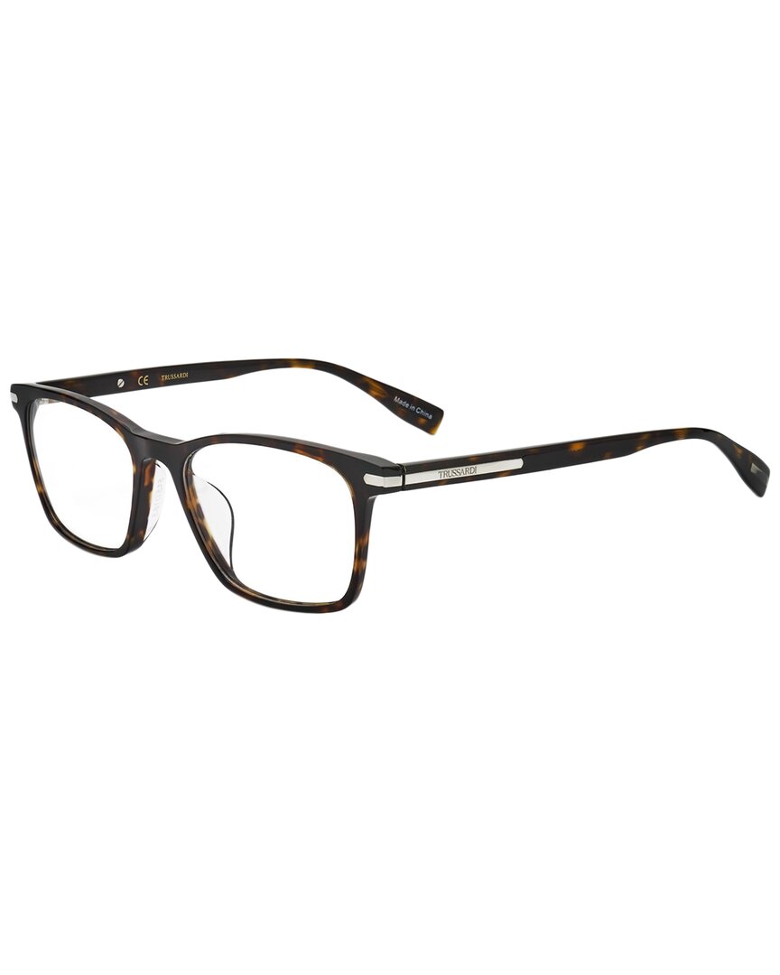 Trussardi Men's Vtr418f 50mm Optical Frames In Brown