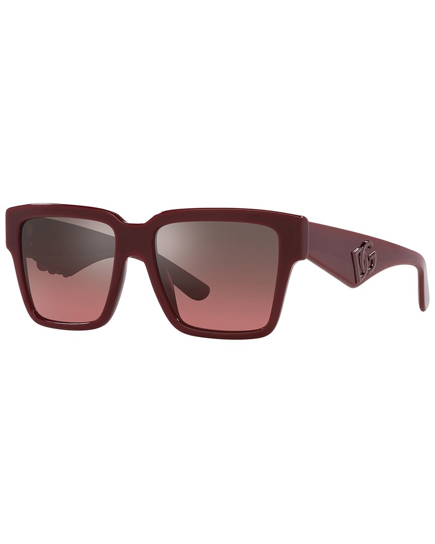 Dolce & Gabbana Dolce And Gabbana Pink Mirror Gradient Square Ladies Sunglasses Dg4436 30917e 59 In Red