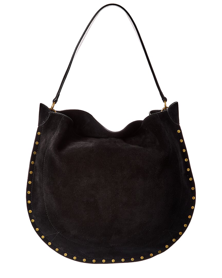 Isabel Marant Oskan Suede Hobo Bag In Black