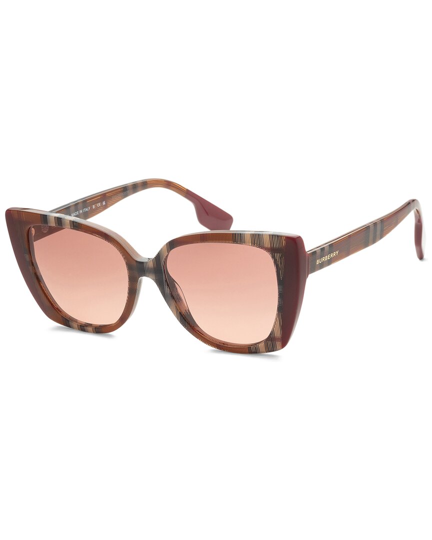 Burberry Womens Brown Be4393 Meryl Cat-eye Tortoiseshell Acetate Sunglasses