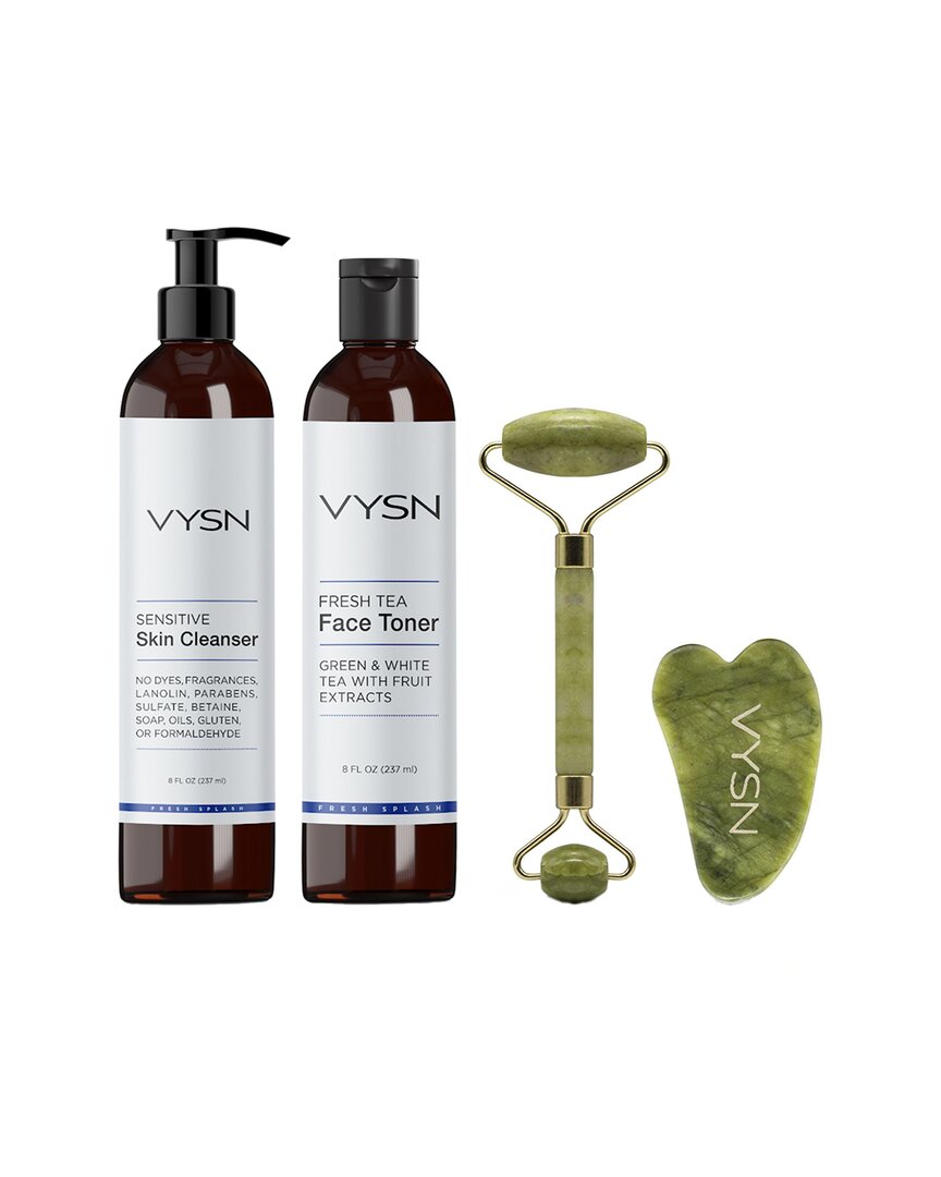Vysn Unisex Facial Toning & Cleansing Set In Green