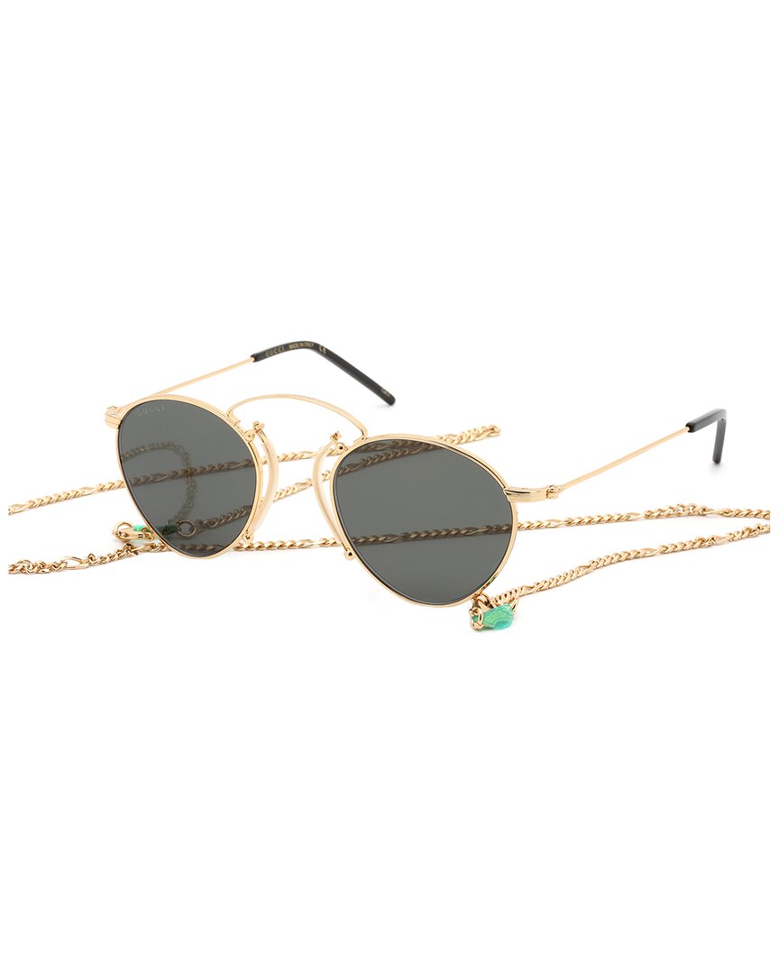 Gucci Unisex Gg1034s 48mm Sunglasses In Gold