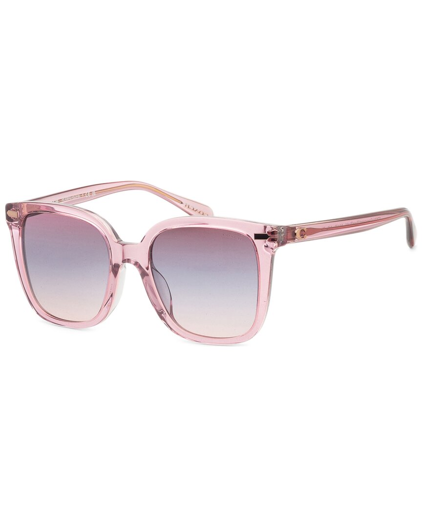 Coach Purple Blue Peach Gradient Square Ladies Sunglasses Hc8381u 57820j 54 In Pink