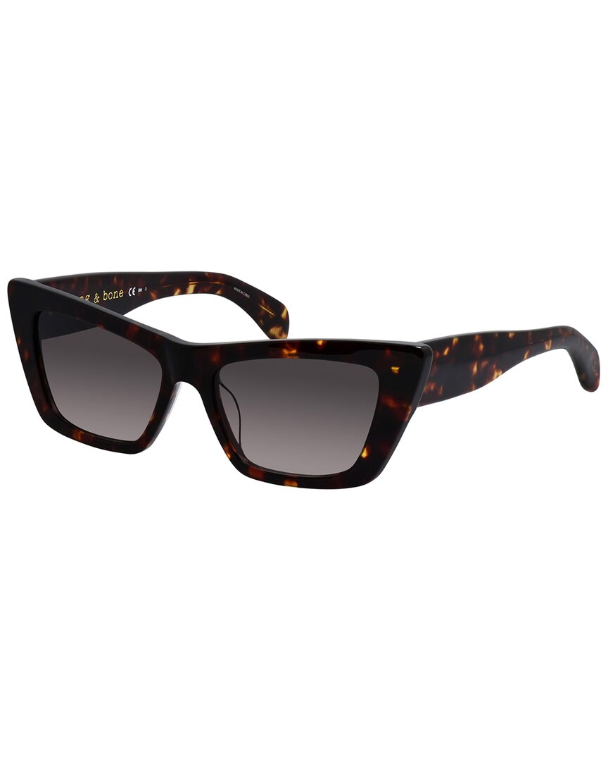 Rag & Bone Rnb 1068/s 086 53mm Womens Cat Eye Sunglasses In Brown