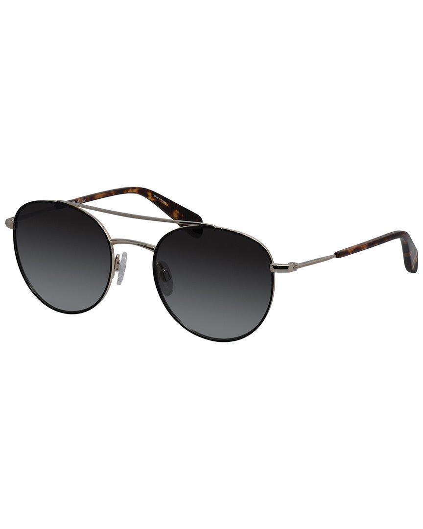 Rag & Bone Rnb 5050/g/s 807 51mm Mens Round Sunglasses In Black