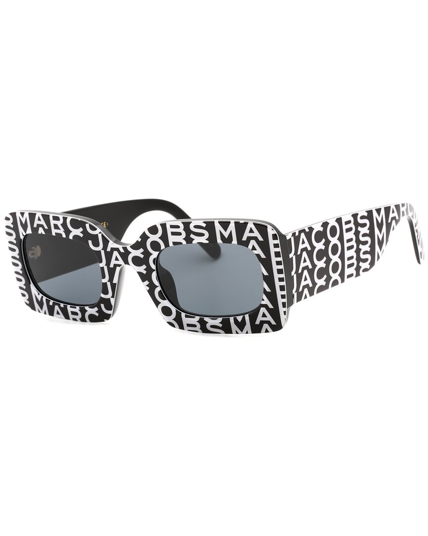 Marc Jacobs Monogram Rectangular-frame Sunglasses In Black