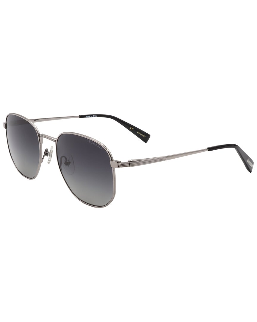 Trussardi Men's Str3009s 55mm Polarized Sunglasses In Gray