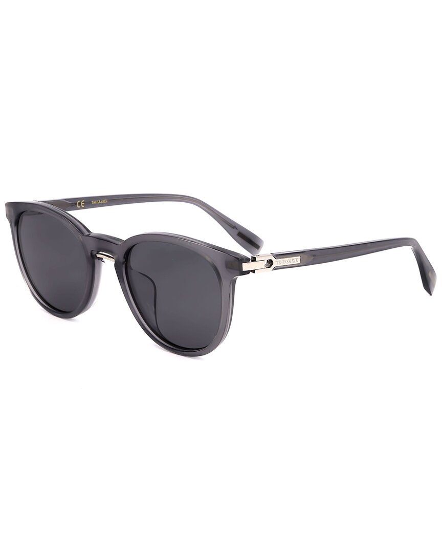 Trussardi Men's Str408f 6a7p 51mm Sunglasses In Grey