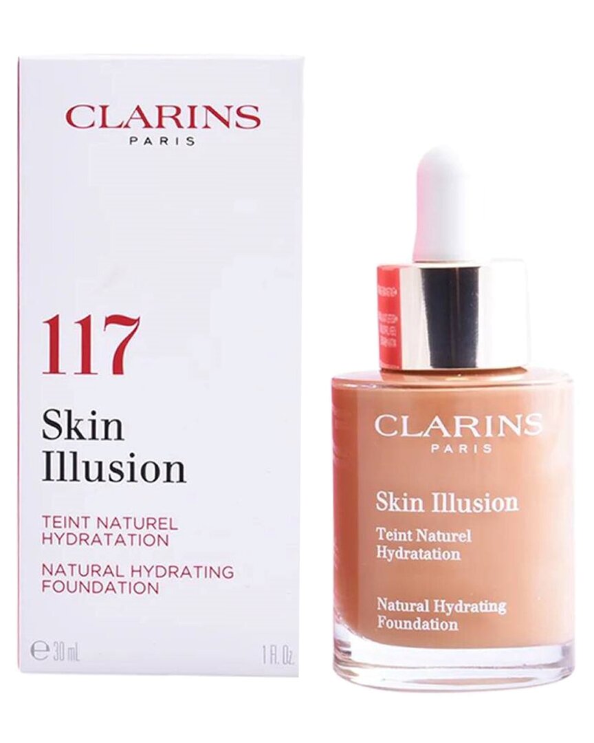 Clarins 1oz 117 Hazelnut Skin Illusion Natural Hydrating Foundation