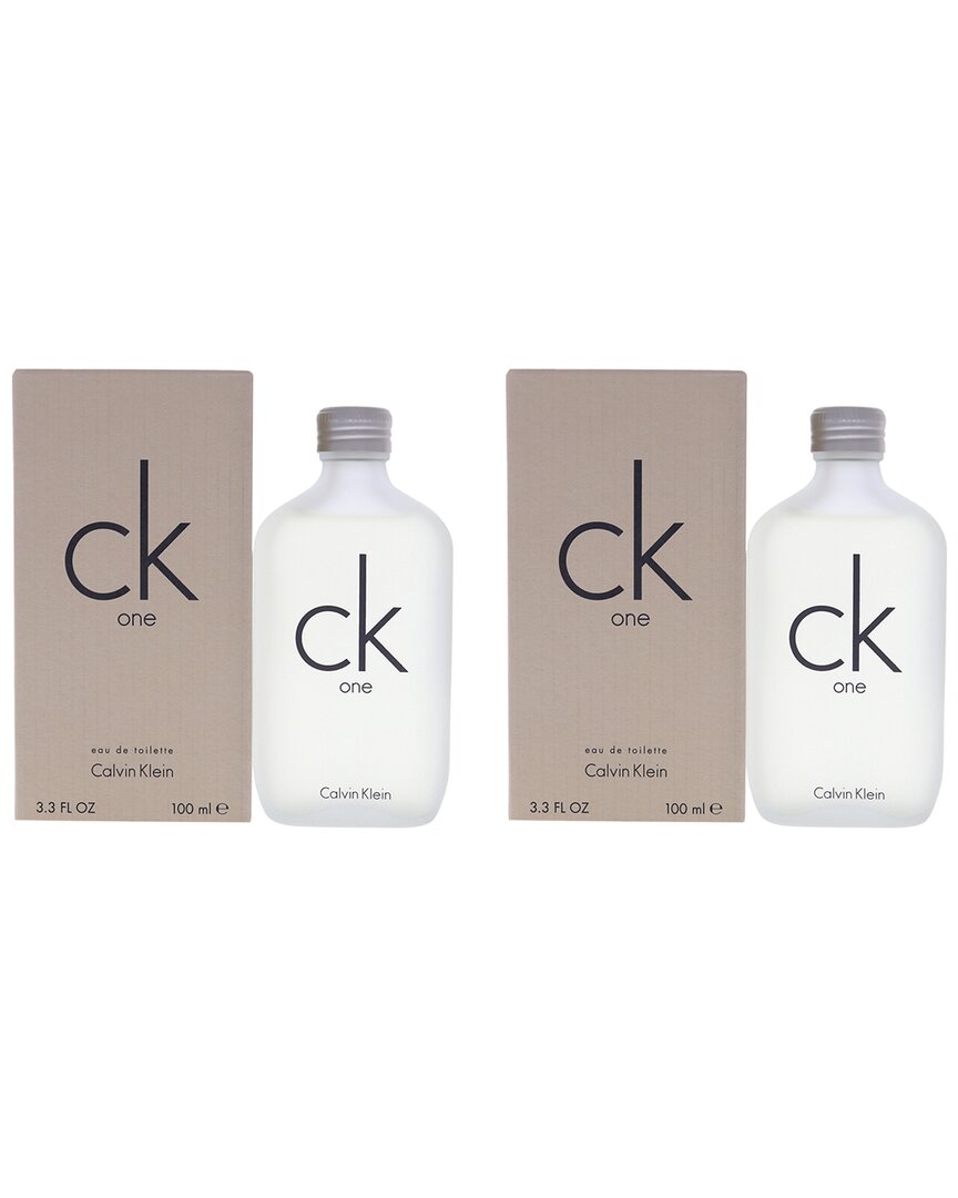 Calvin Klein Ck One 3.4 oz Edt Spray Pack Of 2