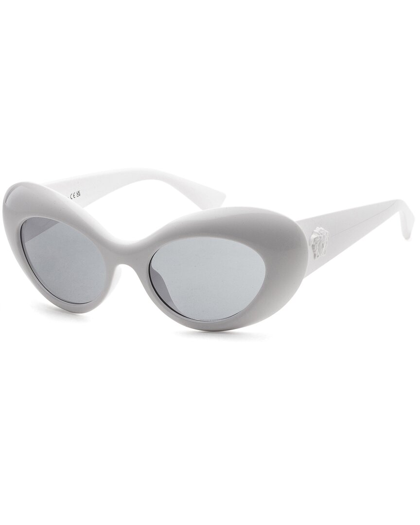 Versace VE4456U 314/1 Oval Sunglasses – White/Grey Versace Women main image 4