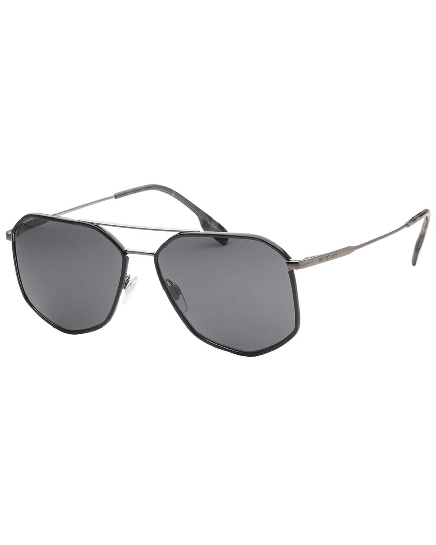 Shop Burberry Men's Be3139 58mm Sunglasses In Grey