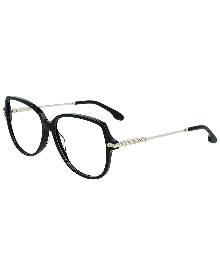 Shop Victoria Beckham Women's Chevron 56mm Optical Frames In Black
