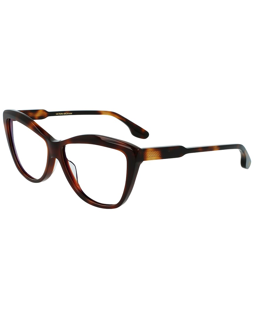 Shop Victoria Beckham Women's Guilloché 57mm Optical Frames In Brown