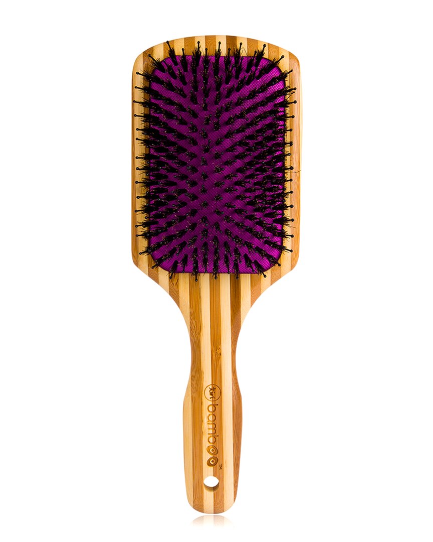 Tiri Professional Bamboo Xl Detangling Paddle Brush With Boar Bristles In Purple