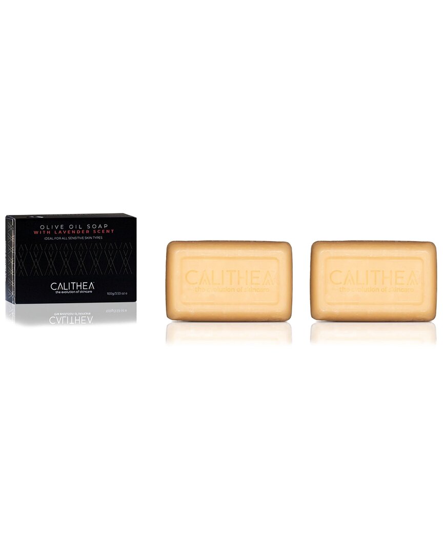 Calithea Skincare 3.5oz Olive Oil Soap With Lavender: 100% Natural Content - 2 Pack In Neutral