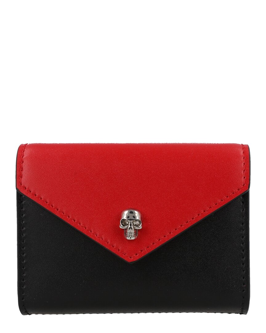 Alexander Mcqueen Logo Leather Card Holder In Black