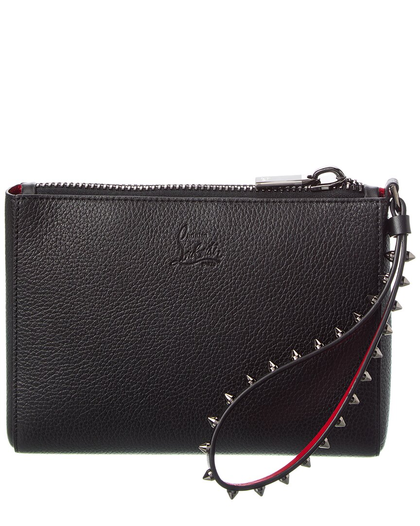 Christian Louboutin Cabata Mini Leather Pouch In Black