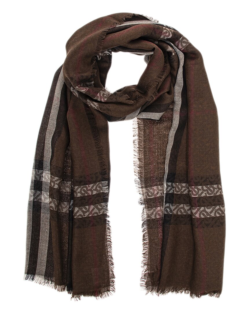 Burberry Giant Check Wool & Silk-blend Scarf