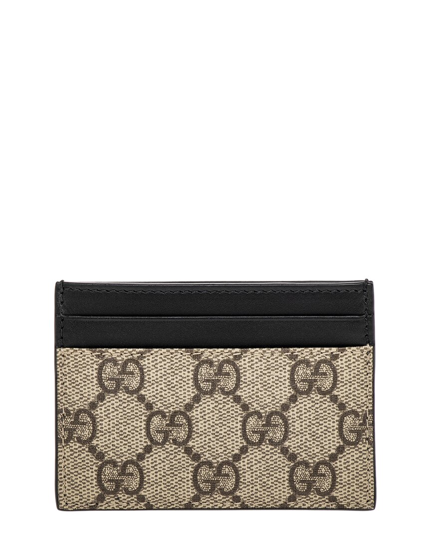 Gucci Gg Supreme Canvas & Leather Card Case