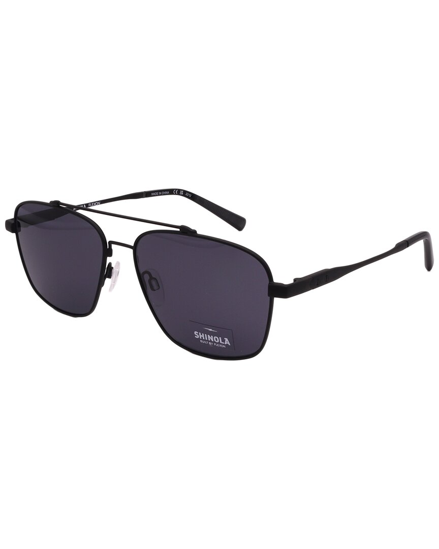 Shinola Sunglasses Sh2100s-001-57-15-145 Non-polarized In Black