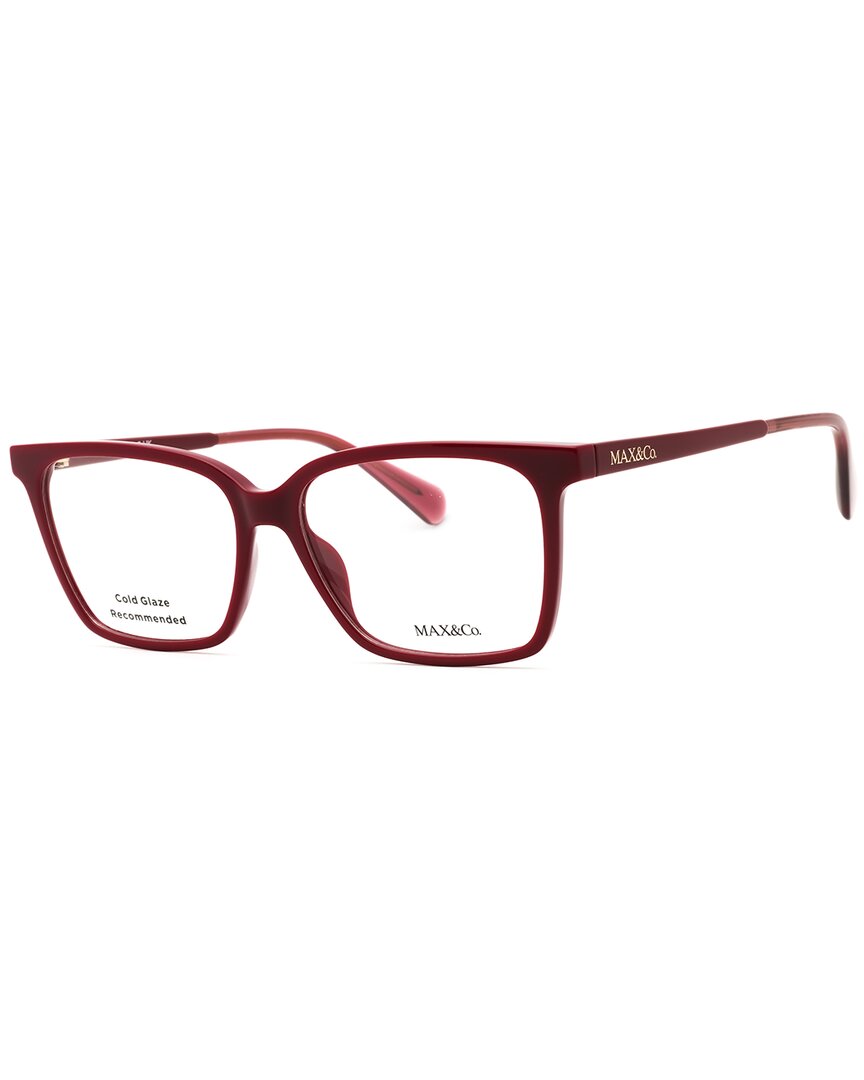 Max & Co By Maxmara Max & Co By Max Mara Women's Mo5052 53mm Optical Frames In Red