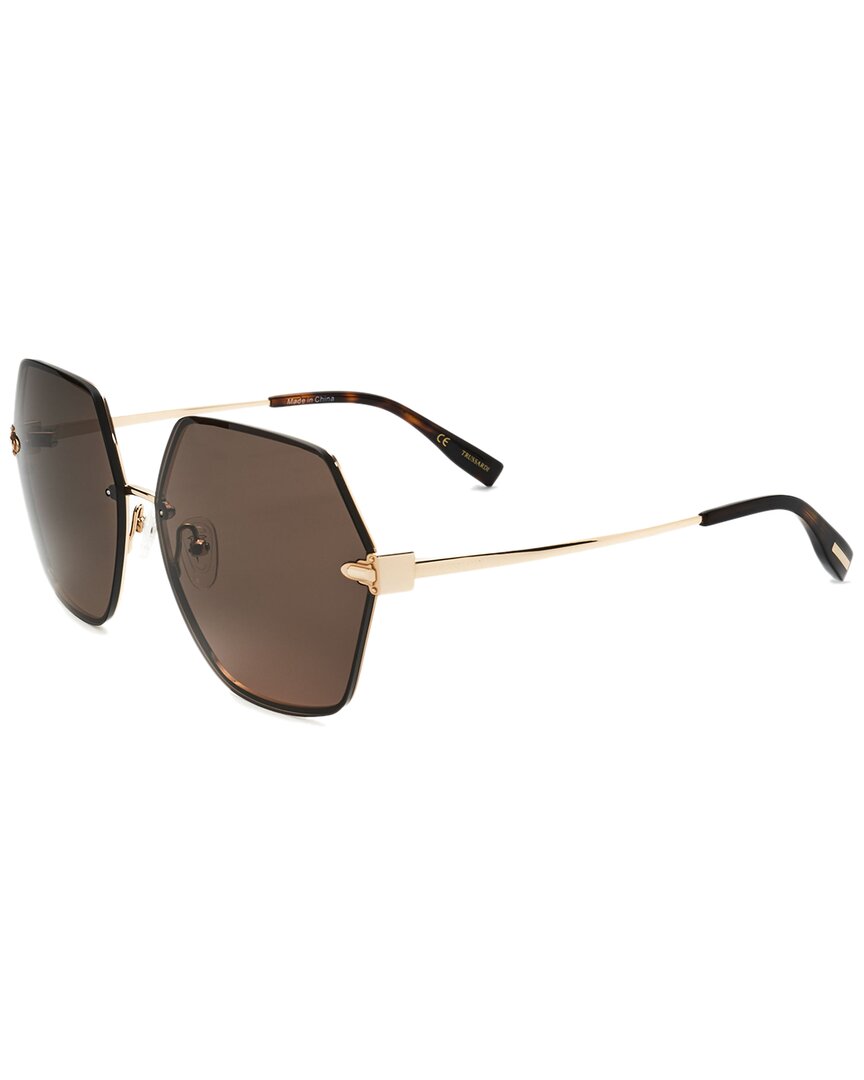 Trussardi Women's Str452fl 004as 62mm Sunglasses In Gold