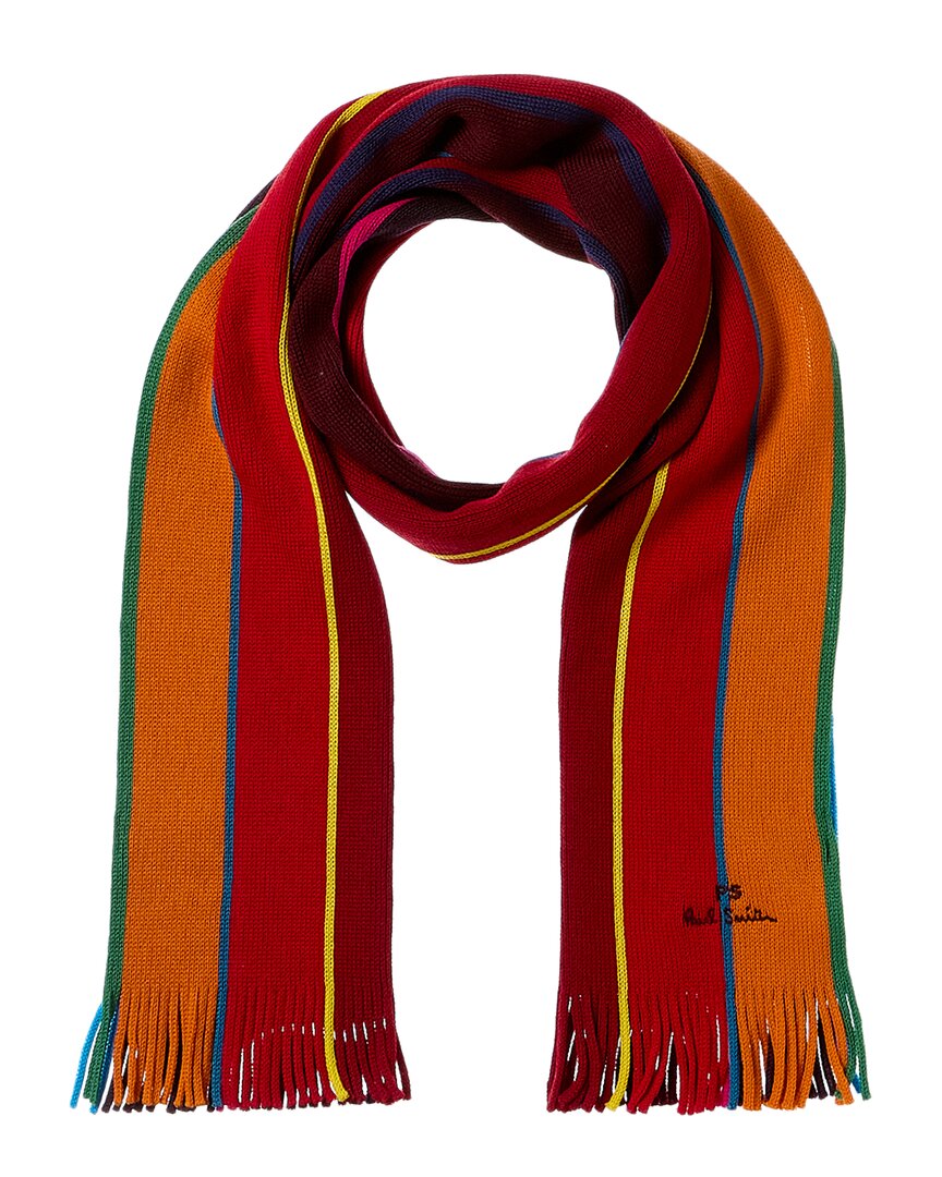 PS BY PAUL SMITH PS BY PAUL SMITH STRIPE OMBRE WOOL SCARF