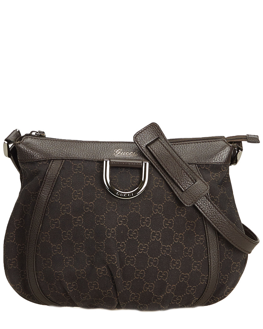Gucci Black Gg Canvas Messenger Bag