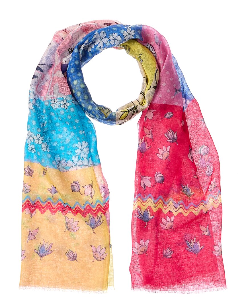 Saachi Happy Spring Linen-blend Scarf