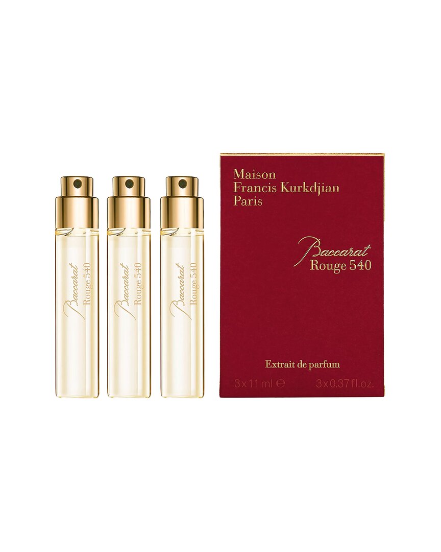 Maison Francis Kurkdjian Unisex 3 X .37oz Baccarat Rouge 540 Extrait De Parfum Set In White