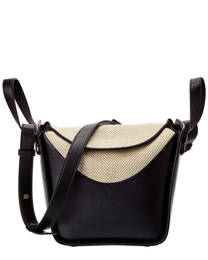 Loewe Compact Hammock Leather Hobo Bag In Black