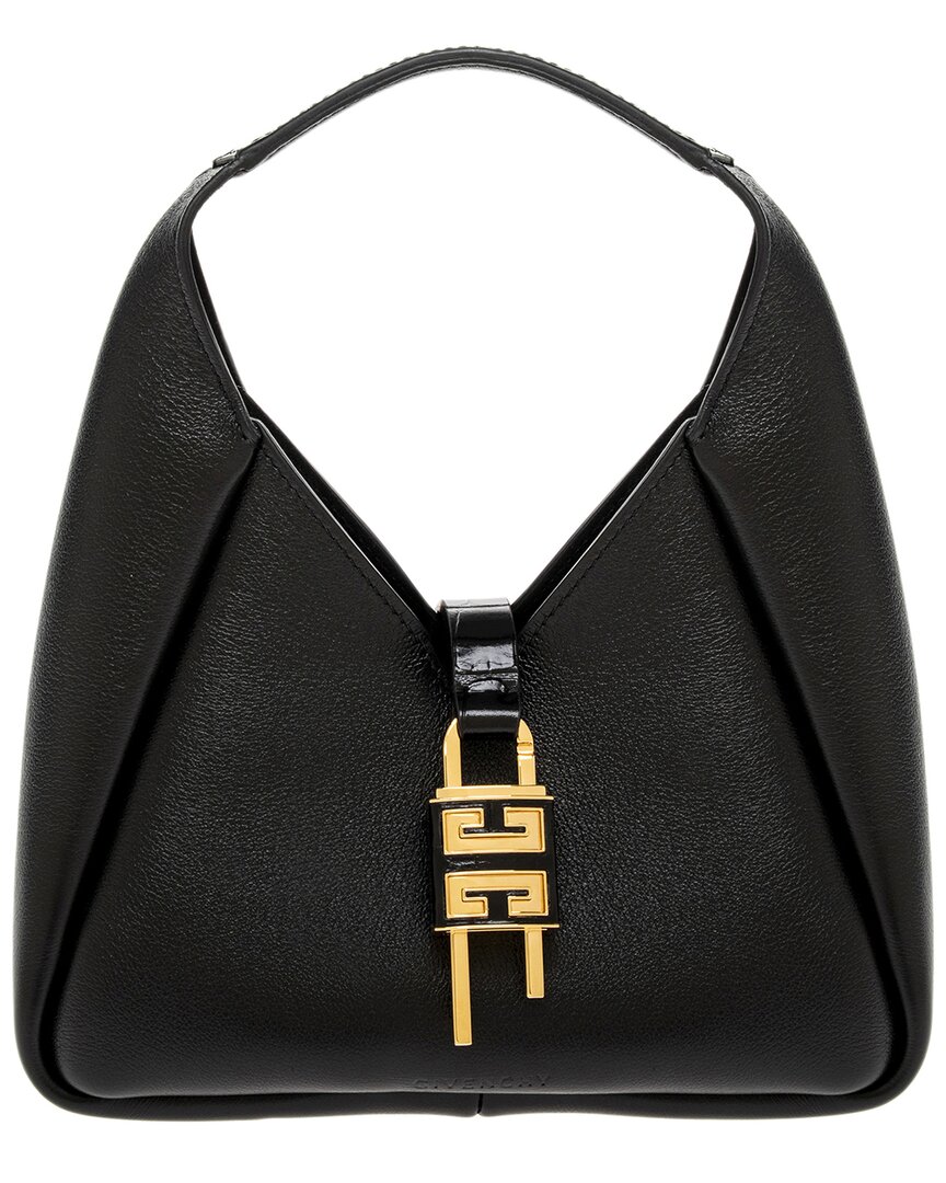 Shop Givenchy G Mini Leather Hobo Bag In Black